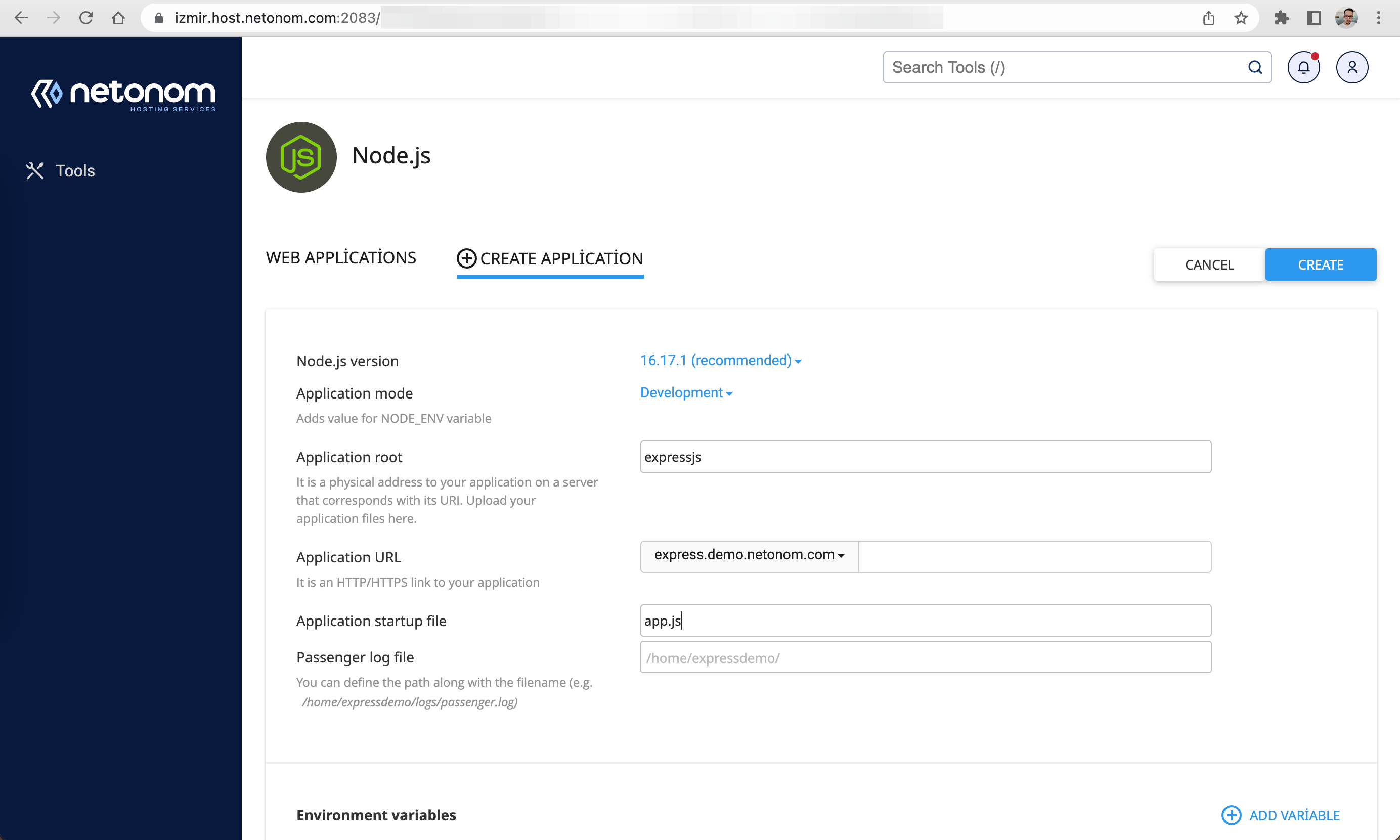 netonom nodejs